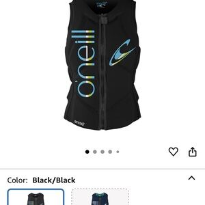 O'Neill Black and Blue Neoprene Vest